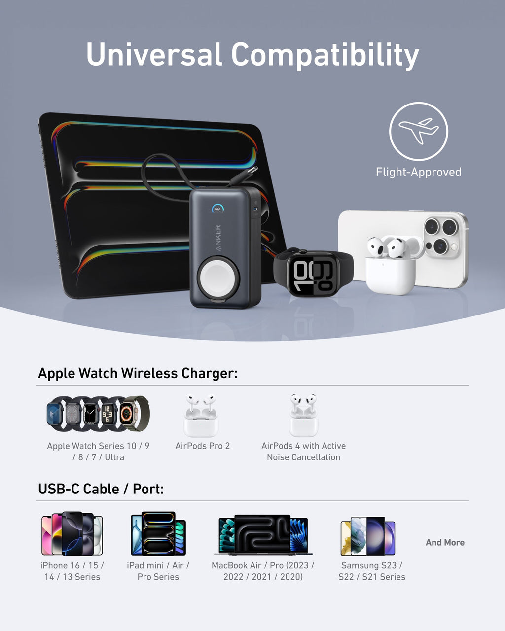 Anker MagGo 10K Power Bank + Apple Watch Charger