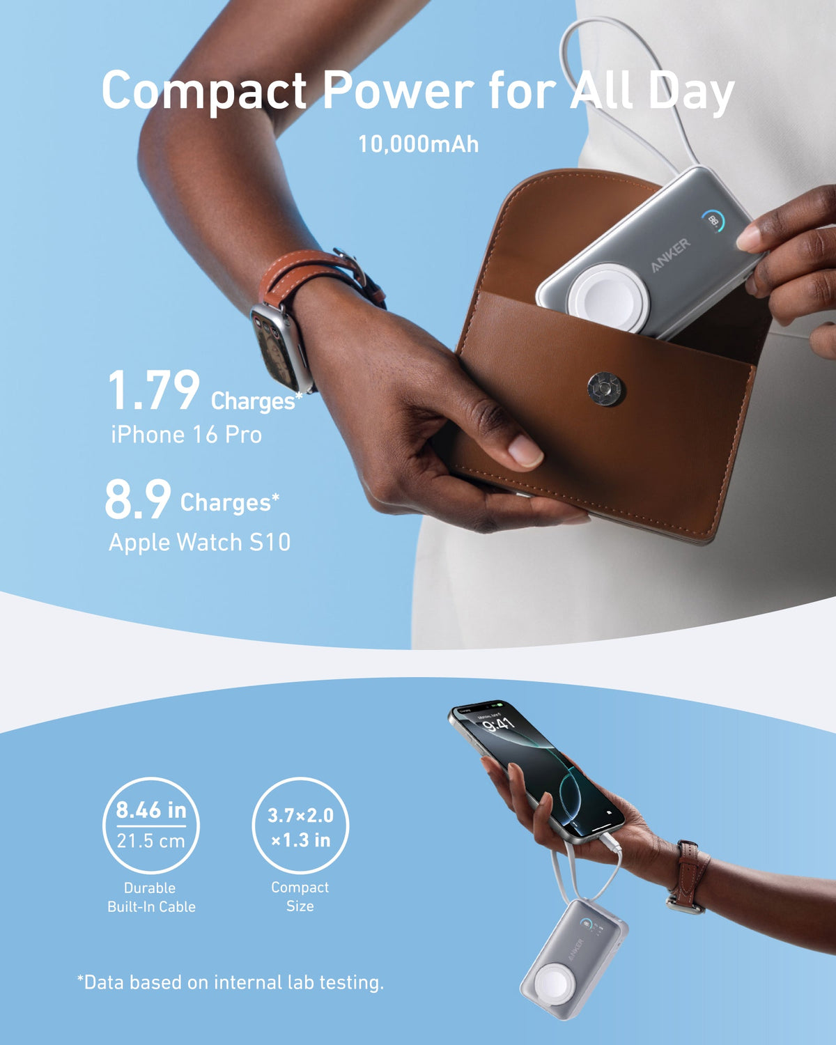 Anker MagGo 10K Power Bank + Apple Watch Charger