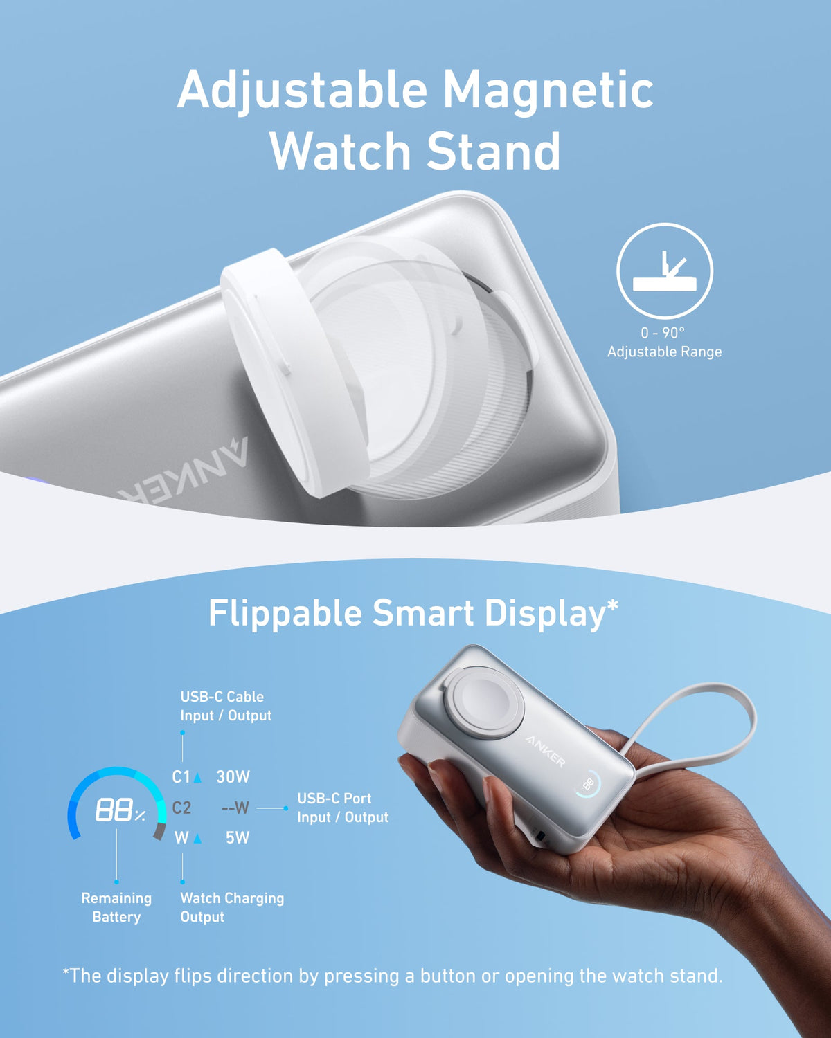 Anker MagGo 10K Power Bank + Apple Watch Charger
