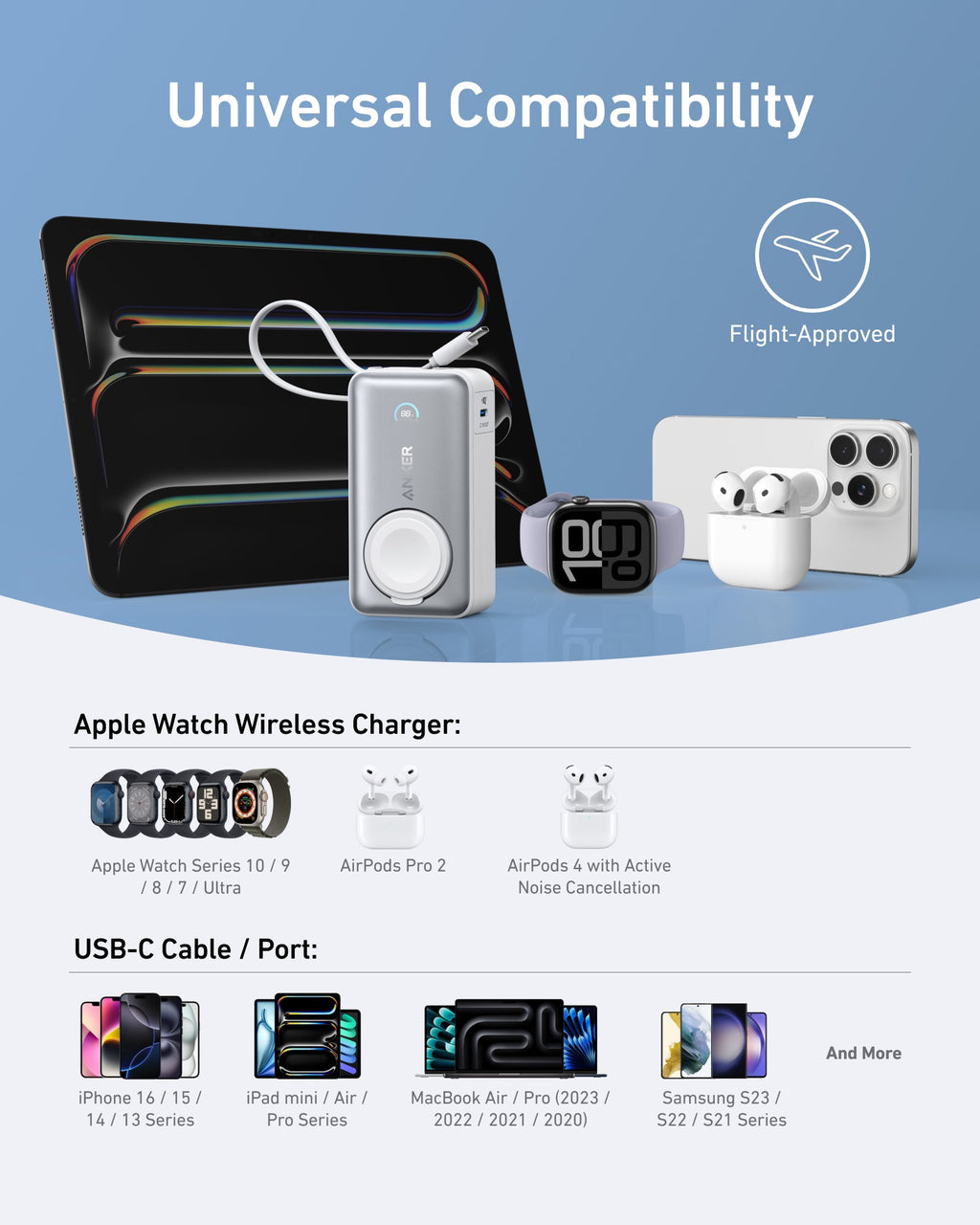 Anker MagGo 10K Power Bank + Apple Watch Charger