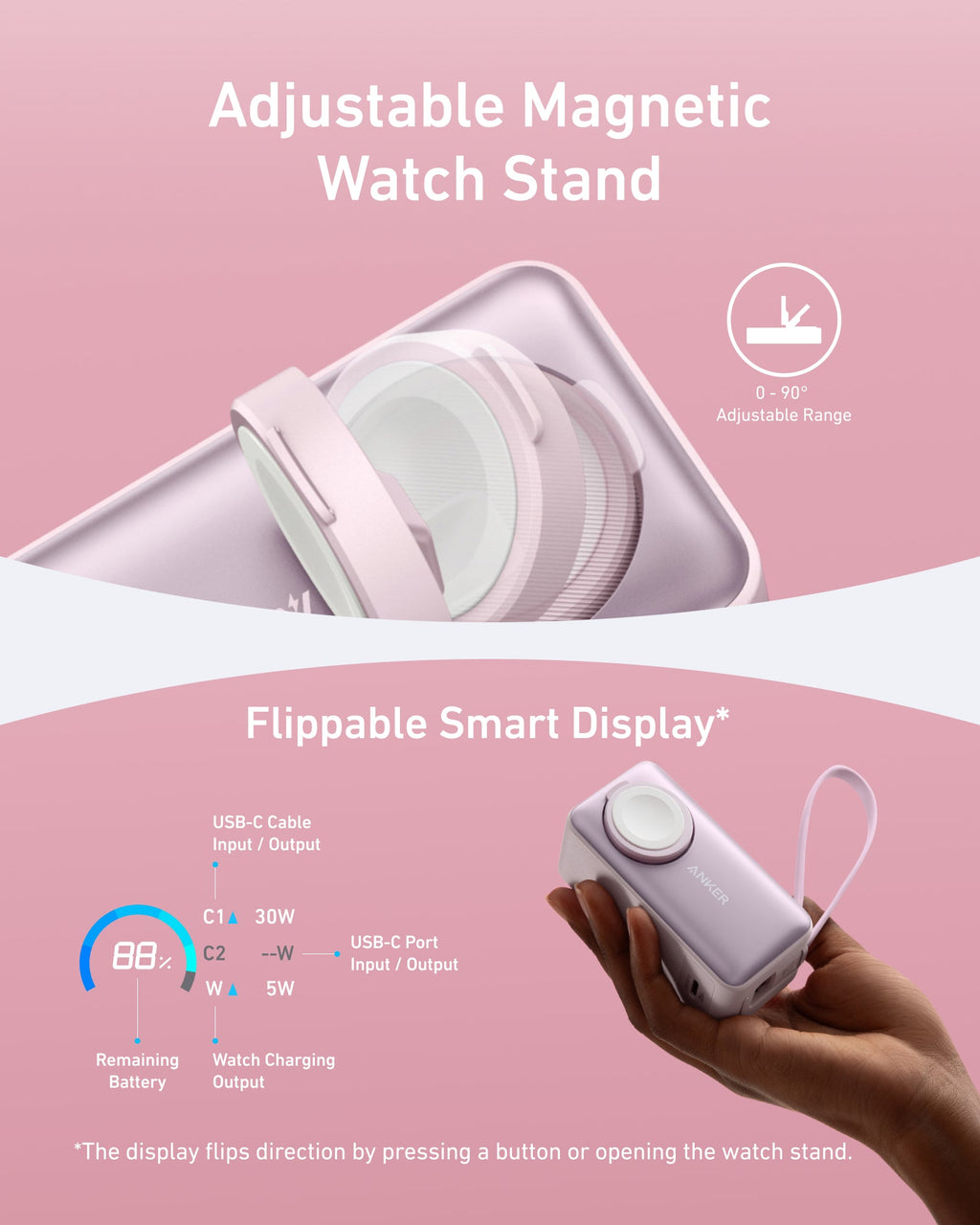 Anker MagGo 10K Power Bank + Apple Watch Charger