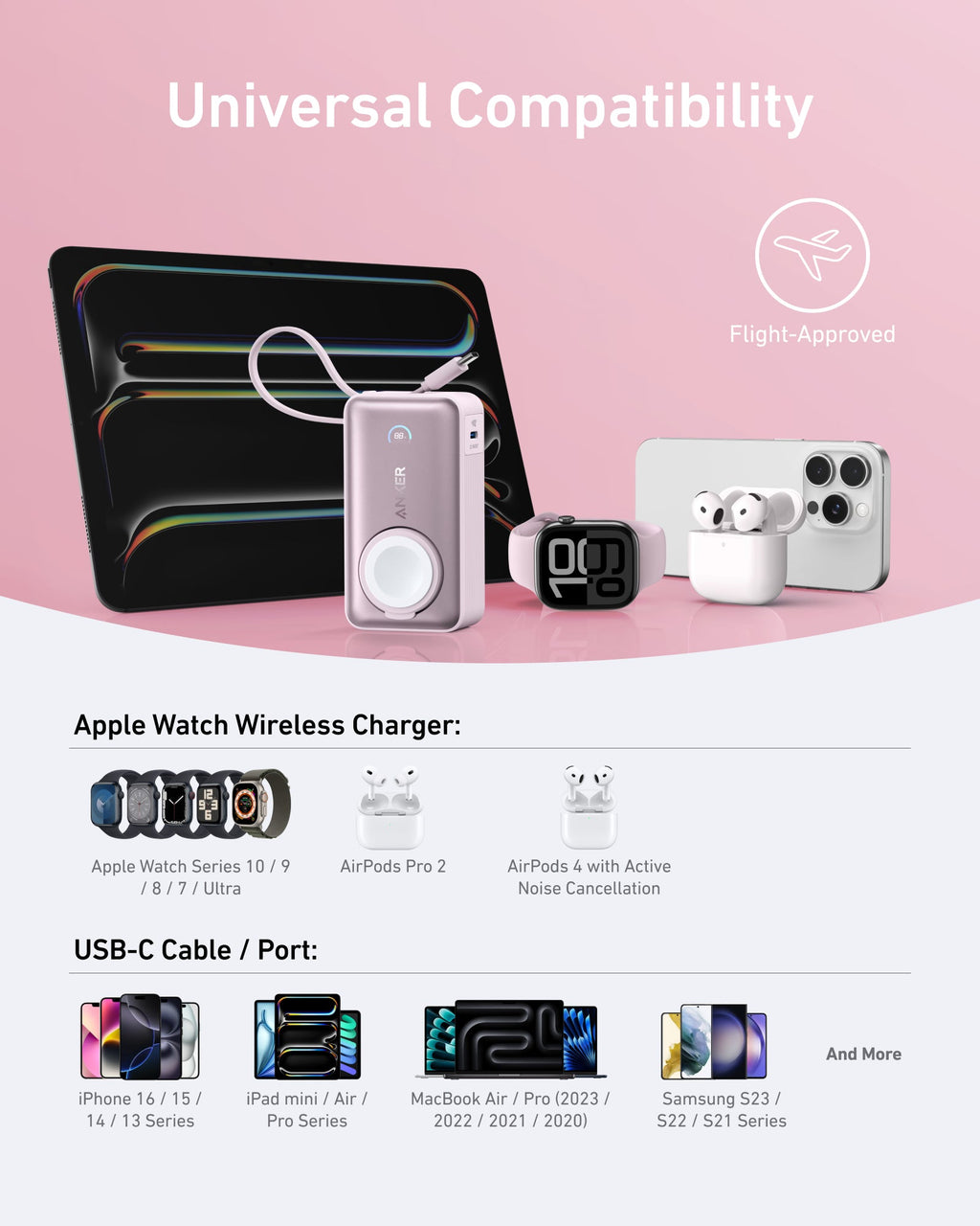 Anker MagGo 10K Power Bank + Apple Watch Charger