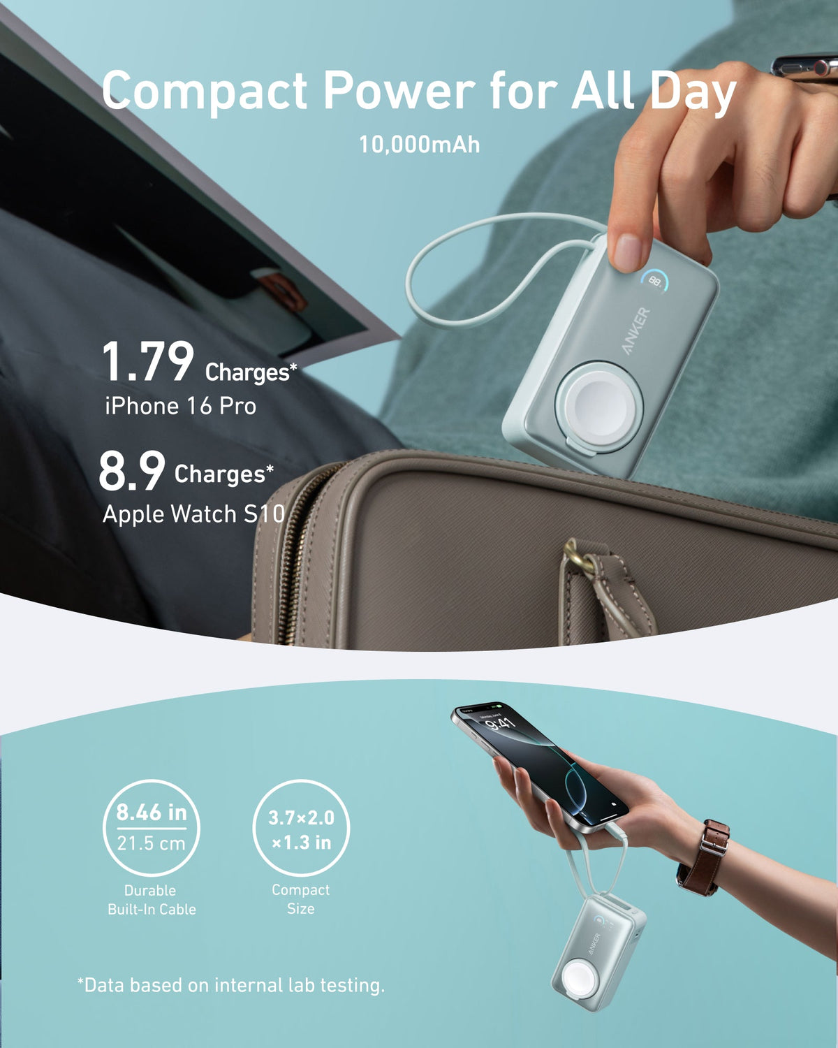 Anker MagGo 10K Power Bank + Apple Watch Charger