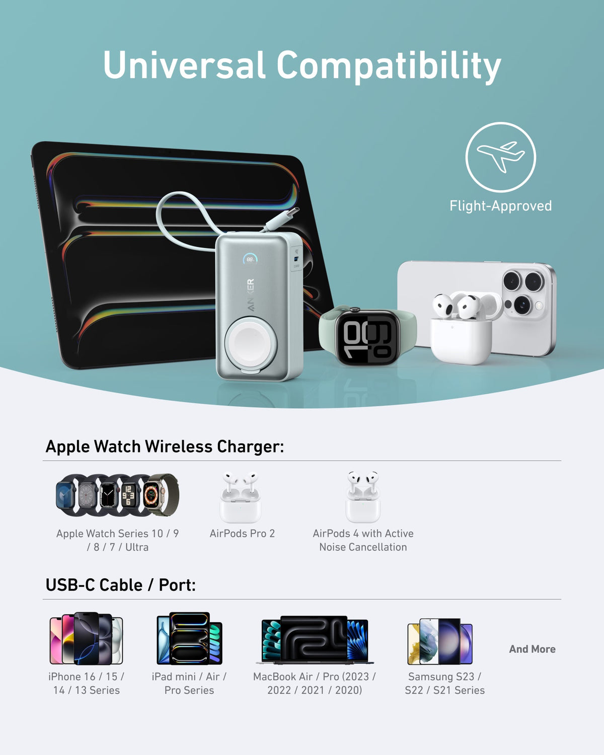 Anker MagGo 10K Power Bank + Apple Watch Charger