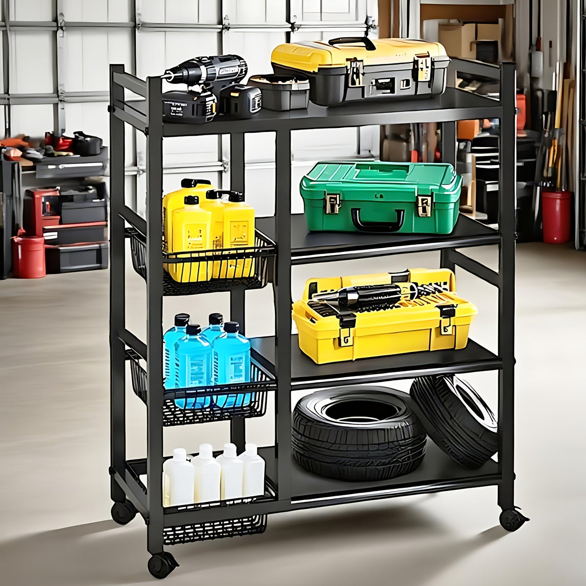 4-Tier Rolling Storage Cart