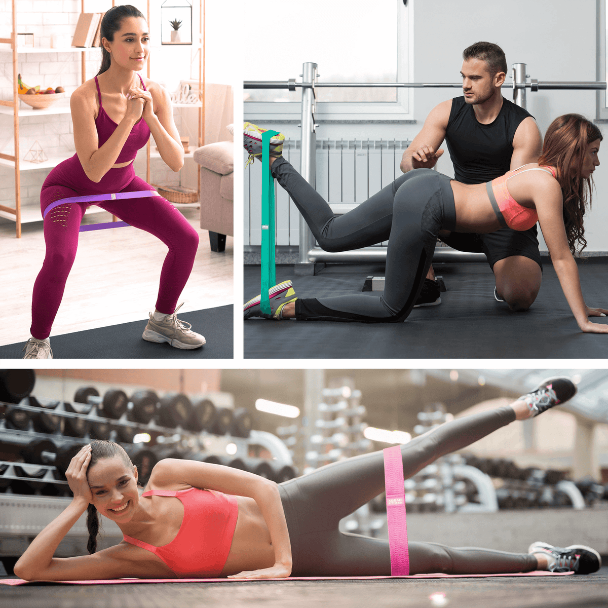 Hip & Glute Exercise Bands - Set of 3